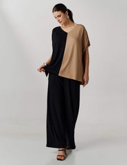 Conjunto Vicenza Valentina Preto/ Bege