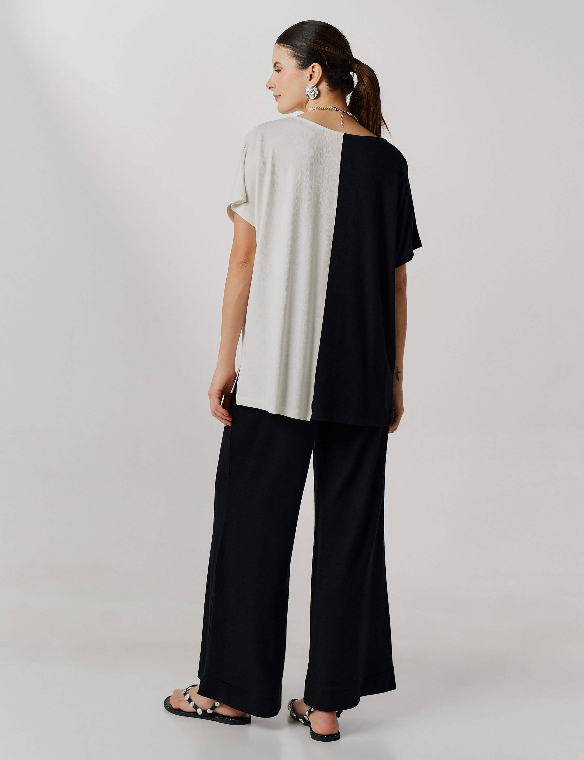 Conjunto Vicenza Valentina Preto/ Off White
