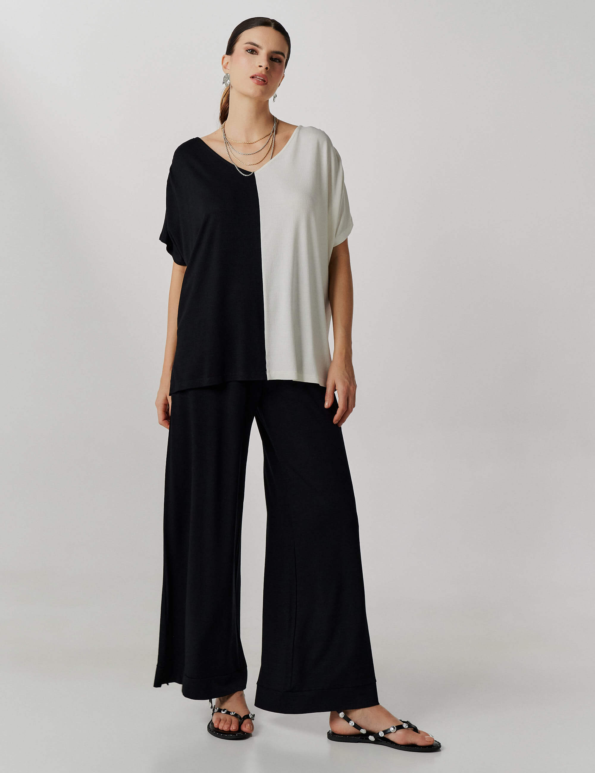Conjunto Vicenza Valentina Preto/ Off White