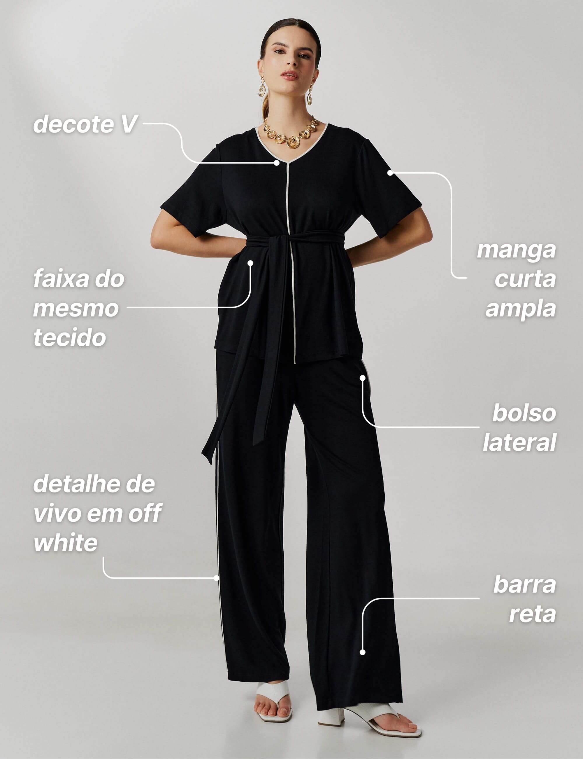 Conjunto Vicenza Viena Preto