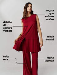 Conjunto Vicenza Vera Vermelho Hip Hop