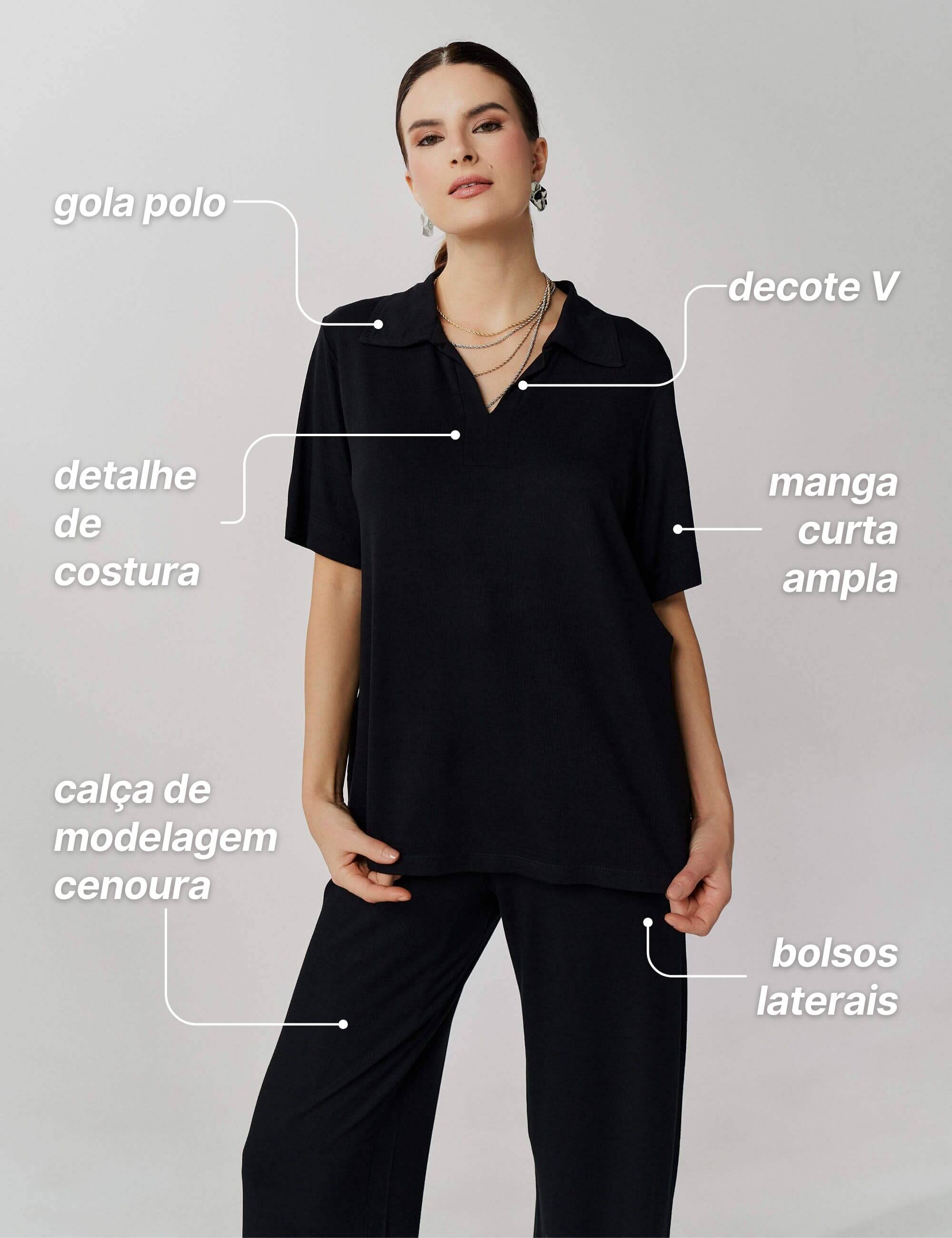 Conjunto Vicenza Virginia Preto
