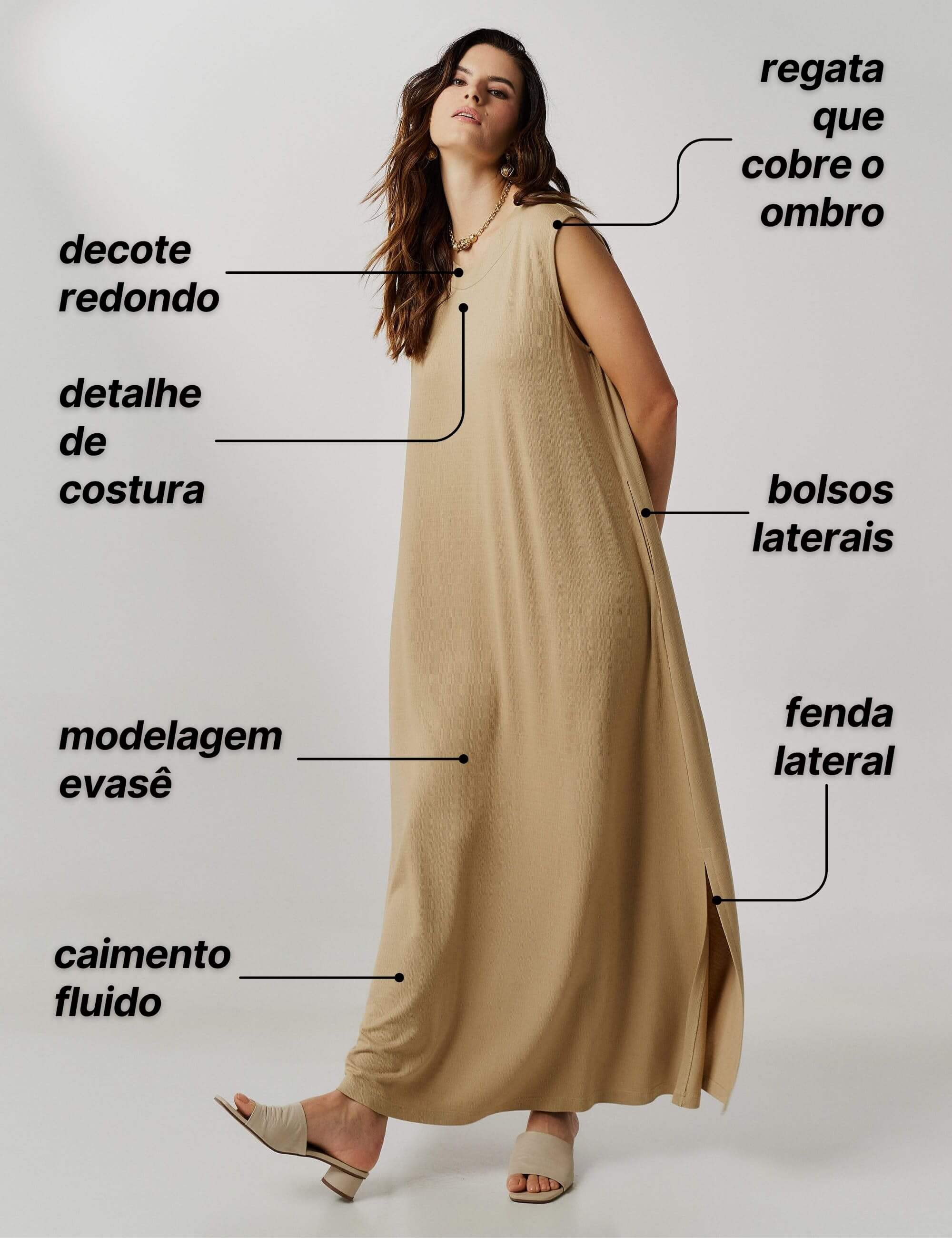 Vestido Vicenza Venus Bege MPB