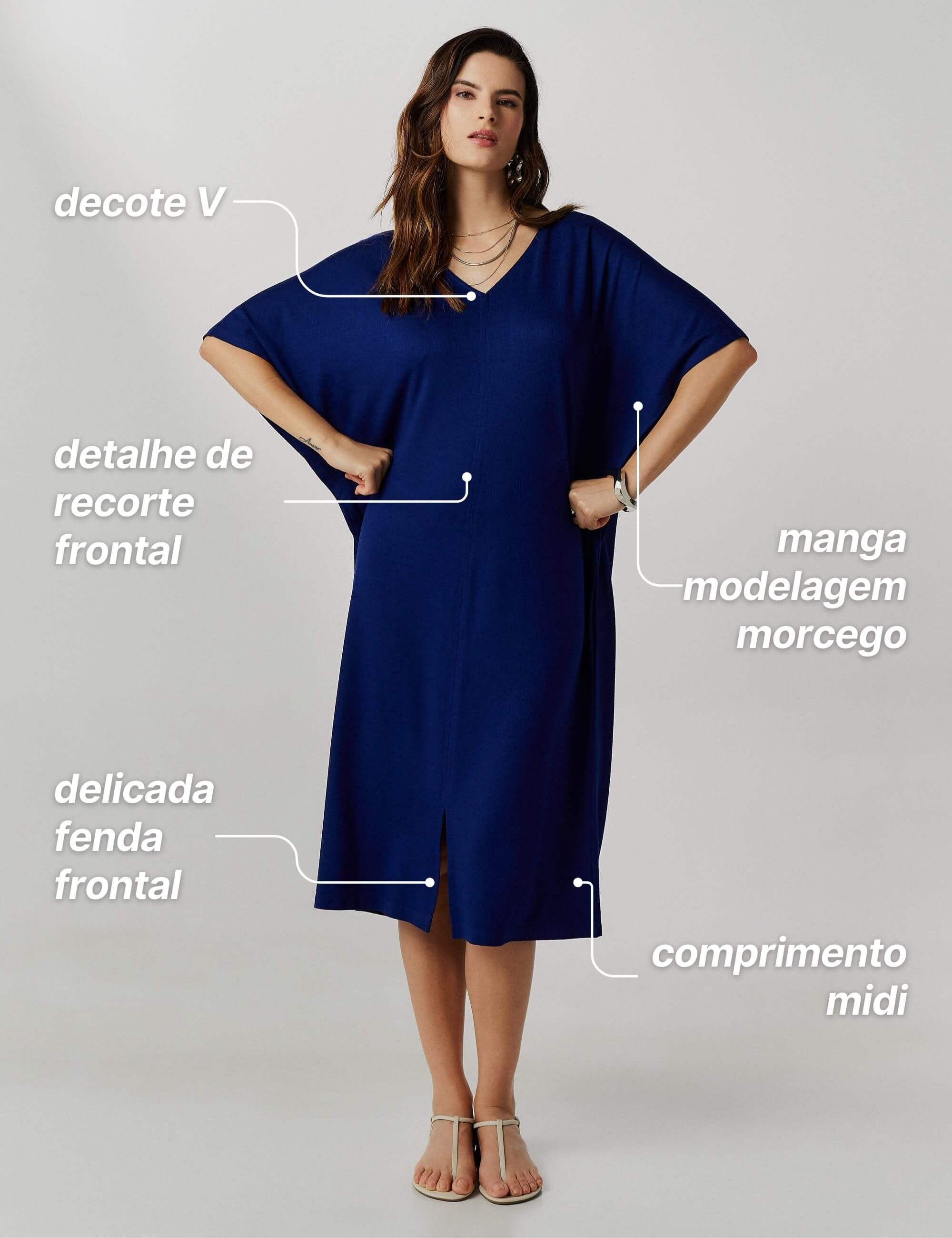 Vestido Vicenza Val Azul Profundo