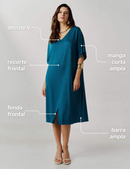 Vestido Vicenza Val Azul Gótico