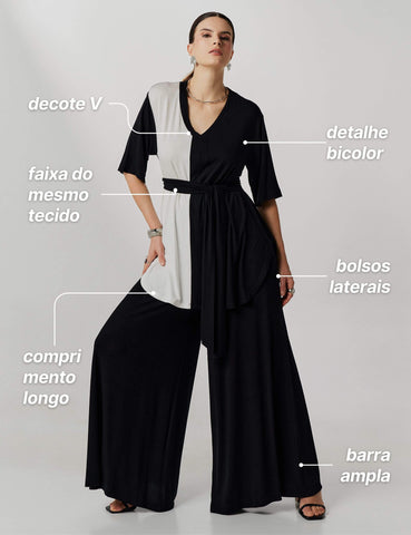 Conjunto Vana Preto/ Off White
