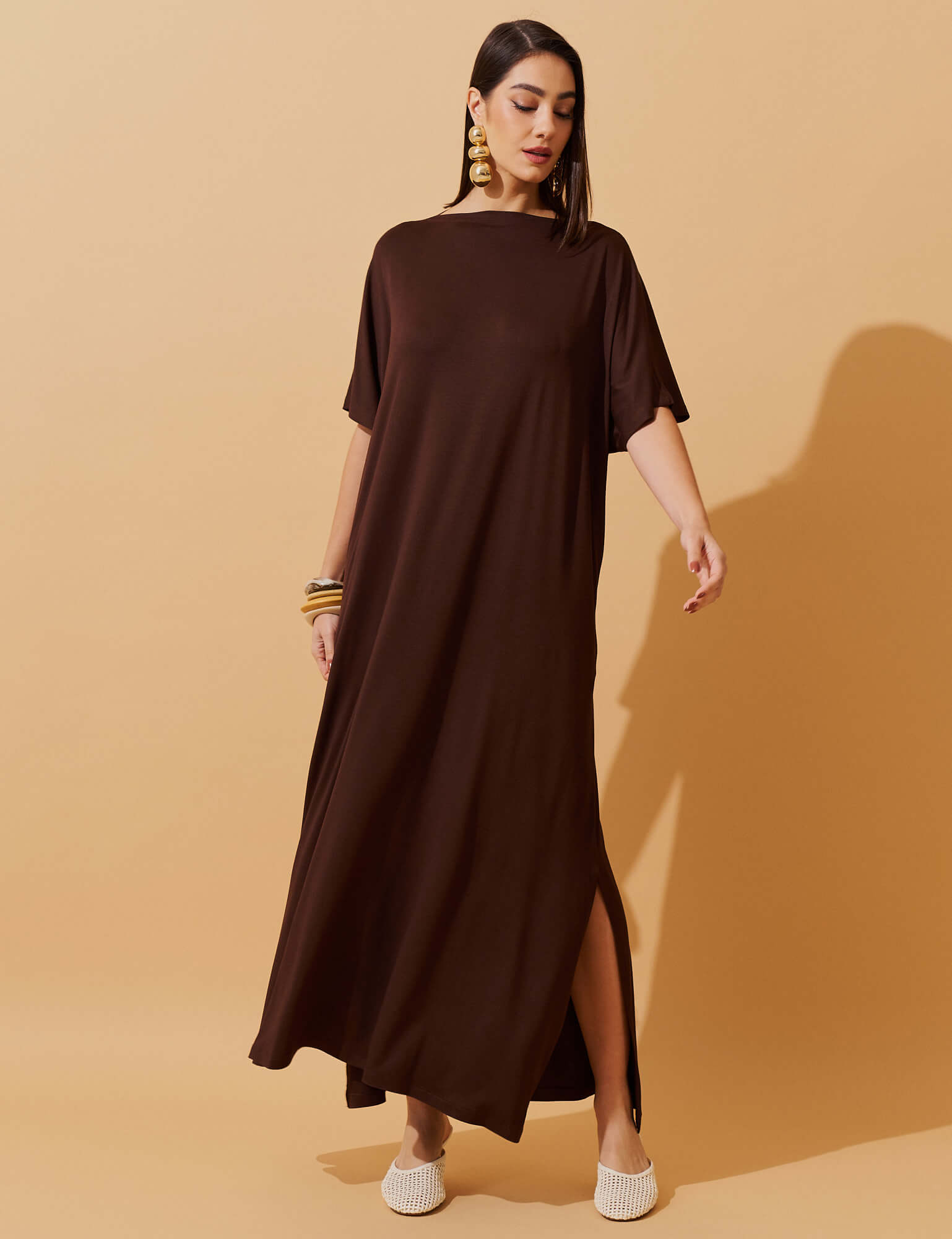 Vestido Vasti Marrom Natureza