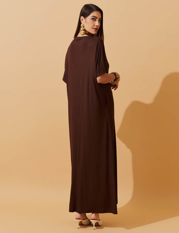 Vestido Vasti Marrom Natureza