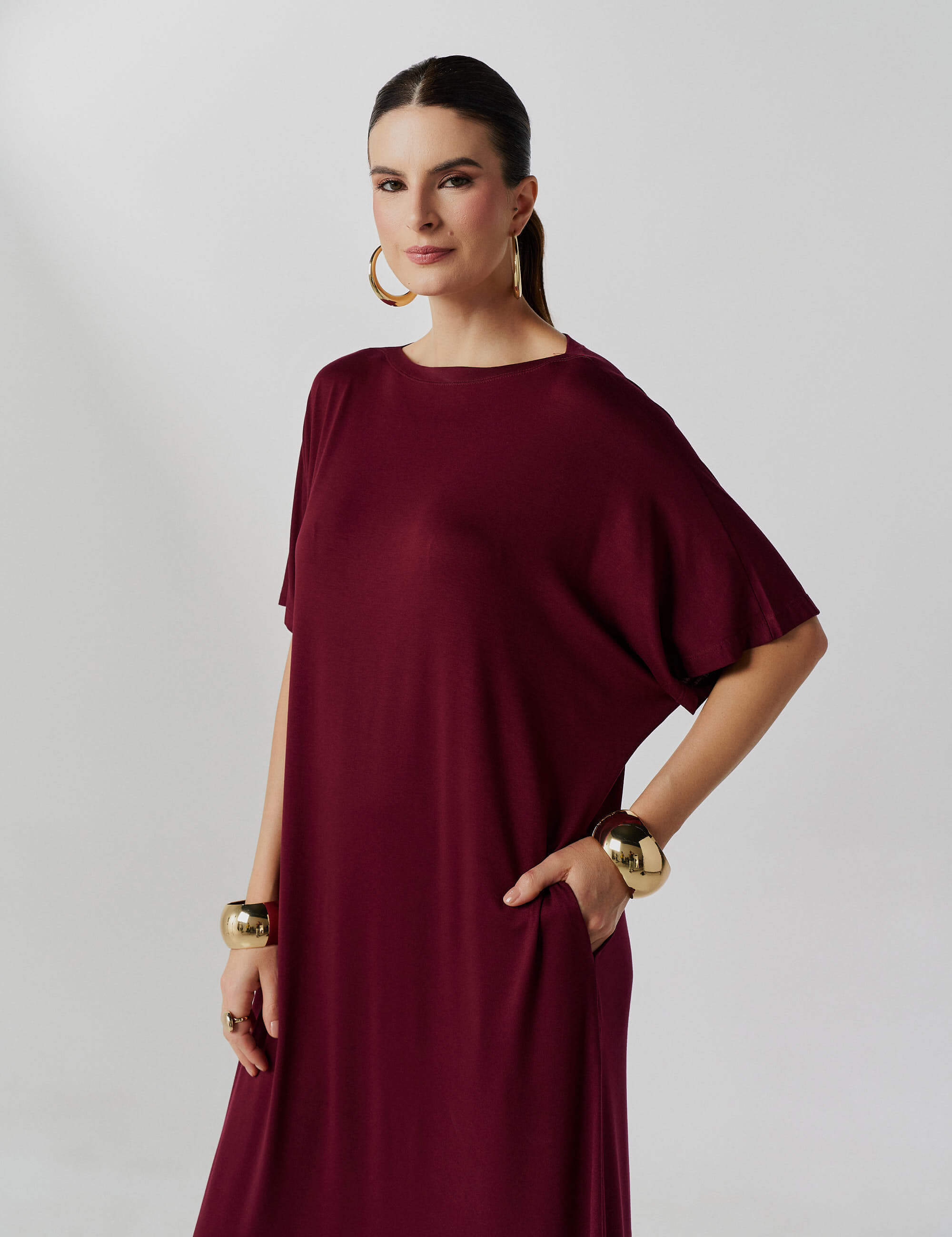 Vestido Vasti Bordo