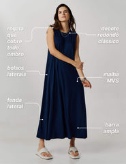 Vestido Valdet Azul Marinho