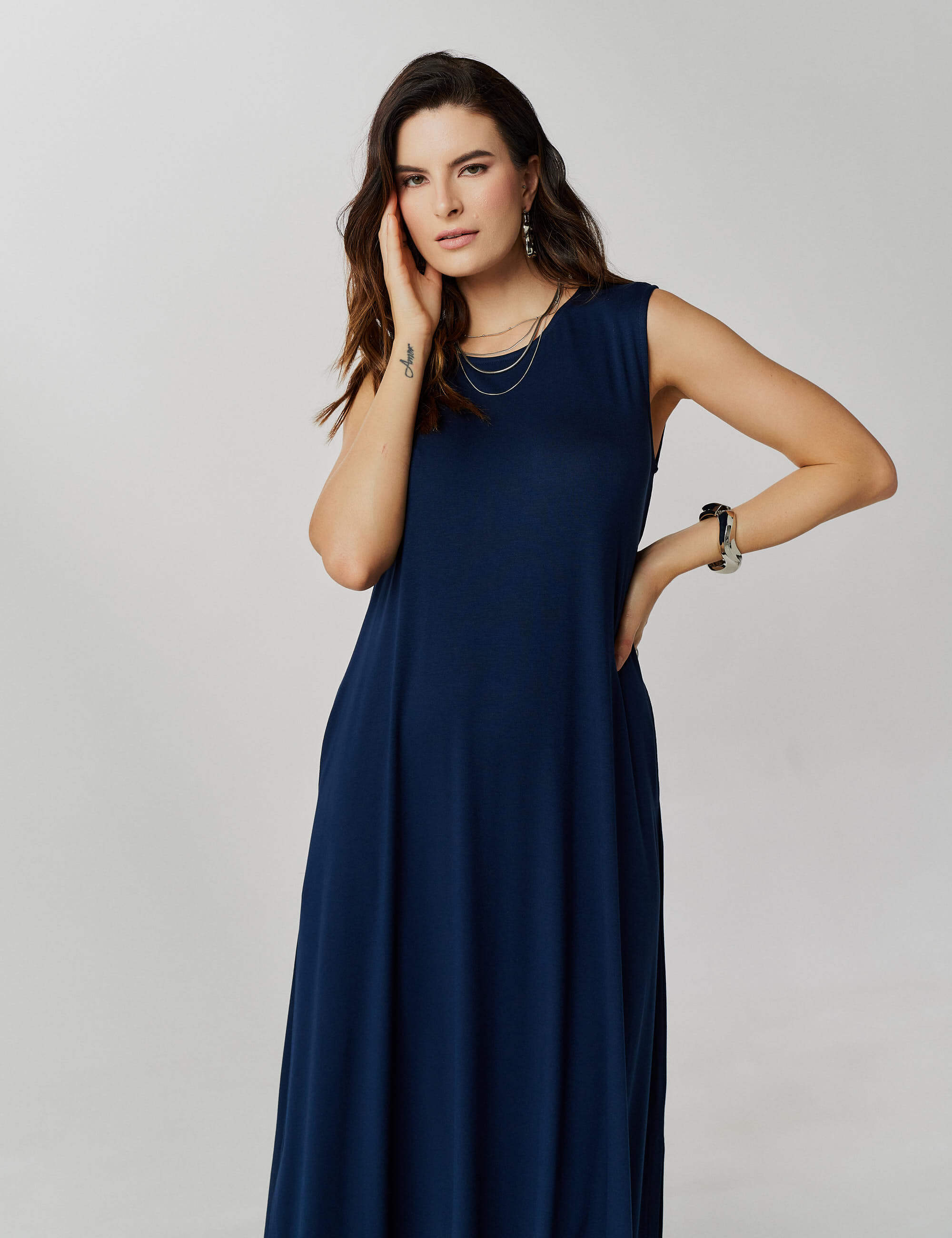 Vestido Valdet Azul Marinho