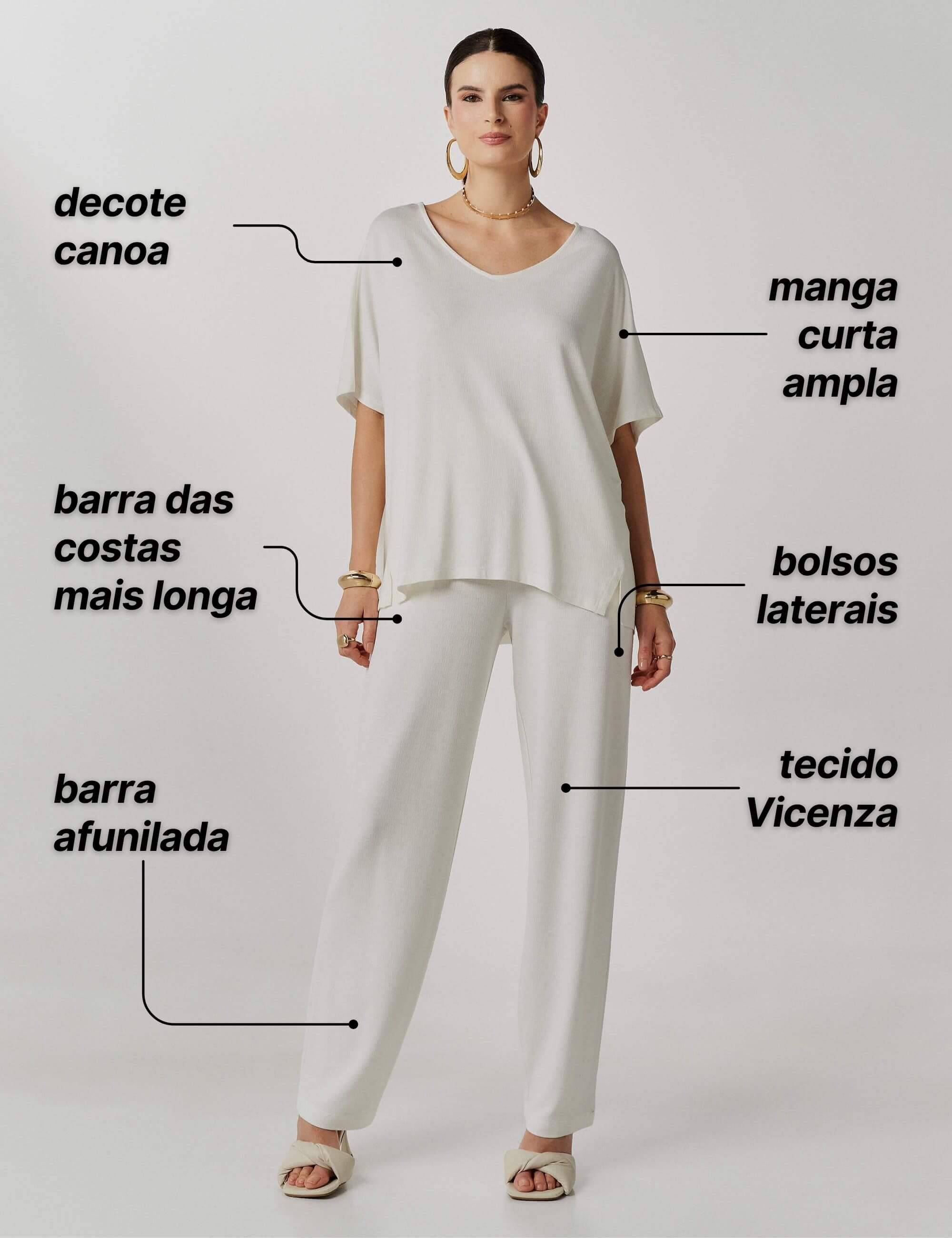 Conjunto Vicenza Vida Off White