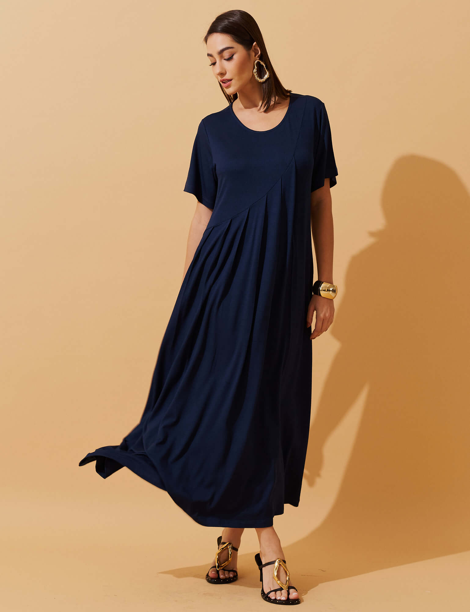 Vestido Vicenza Viola Azul Marinho