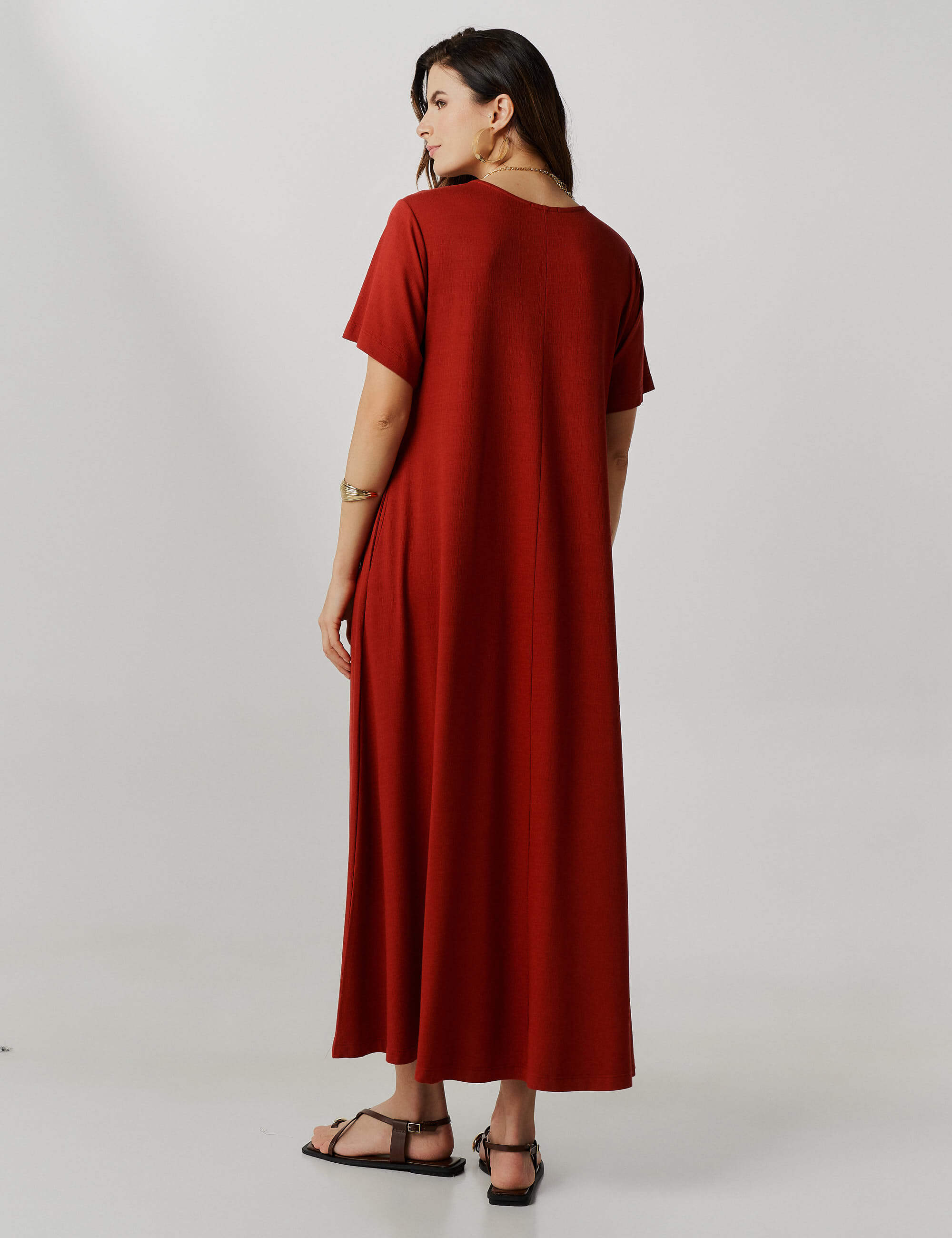 Vestido Vicenza Viola Marrom Galápagos
