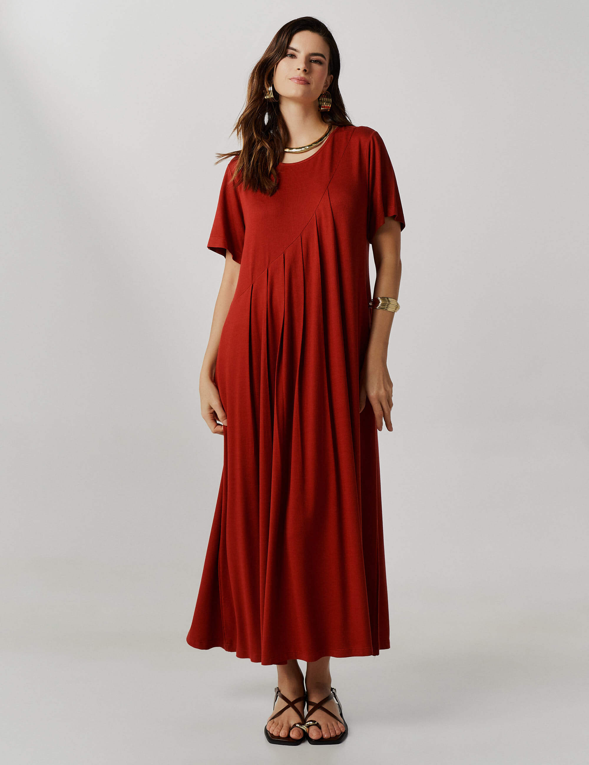 Vestido Vicenza Viola Marrom Galápagos