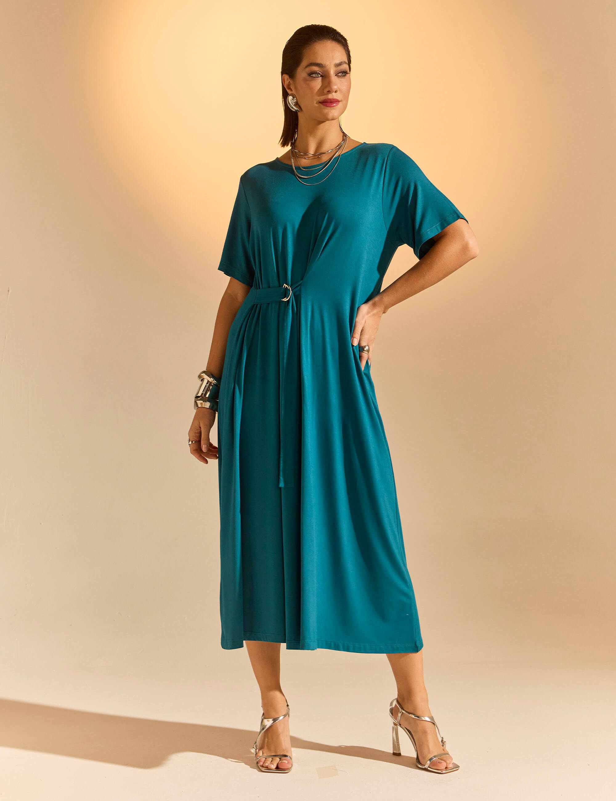 Vestido Aline Azul Gótico