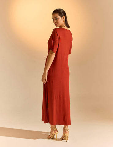 Vestido Aline Marrom Galápagos