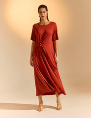 Vestido Aline Marrom Galápagos