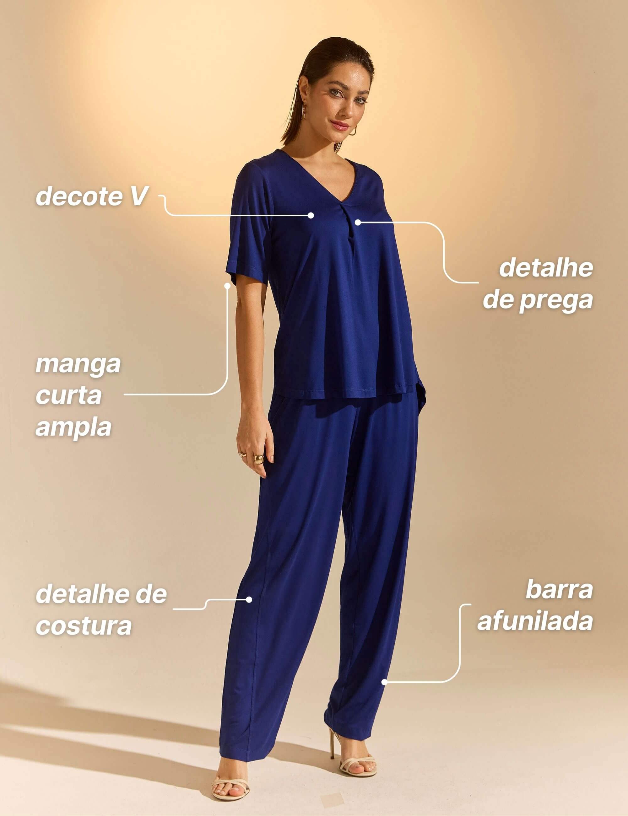 Conjunto Amelia Azul Profundo