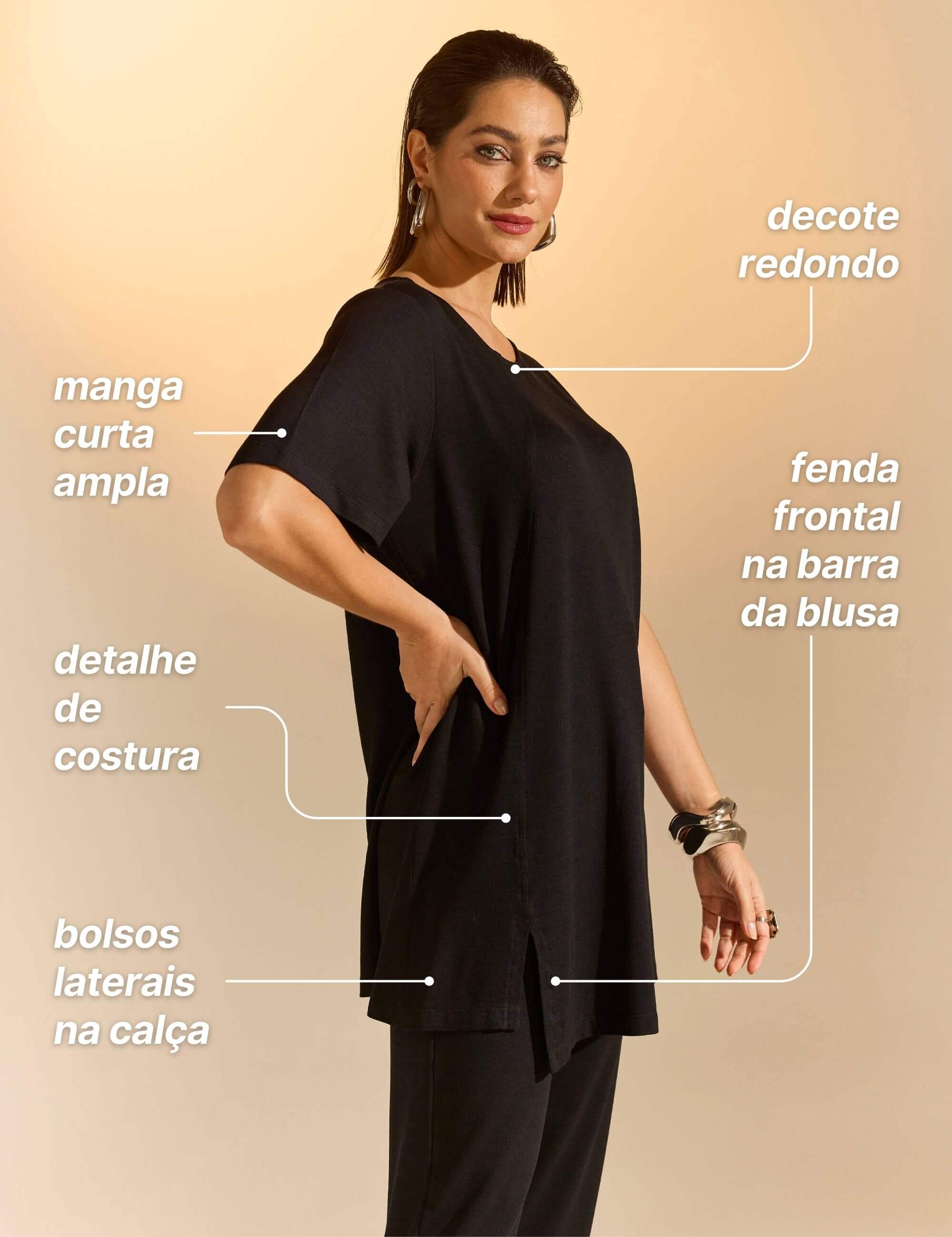 Conjunto Vicenza Arlet Preto