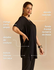 Conjunto Vicenza Arlet Preto