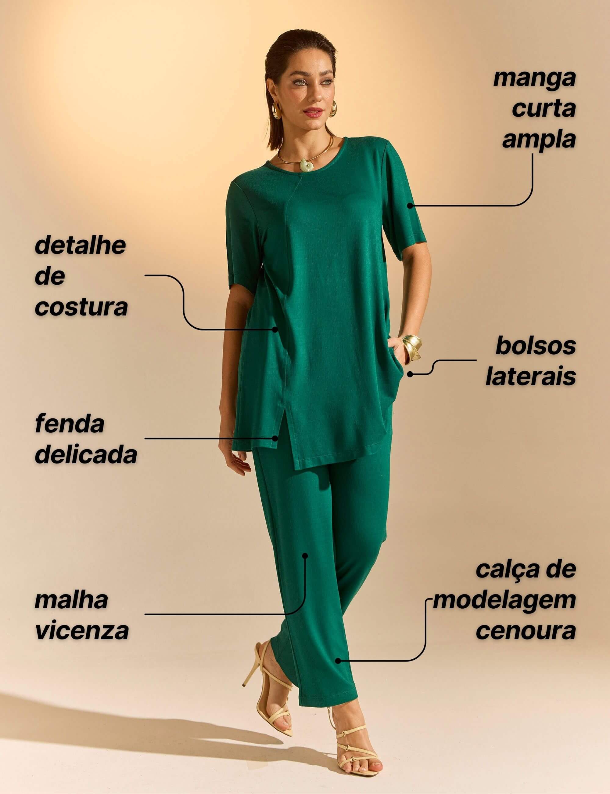 Conjunto Vicenza Arlet Verde Castanheira