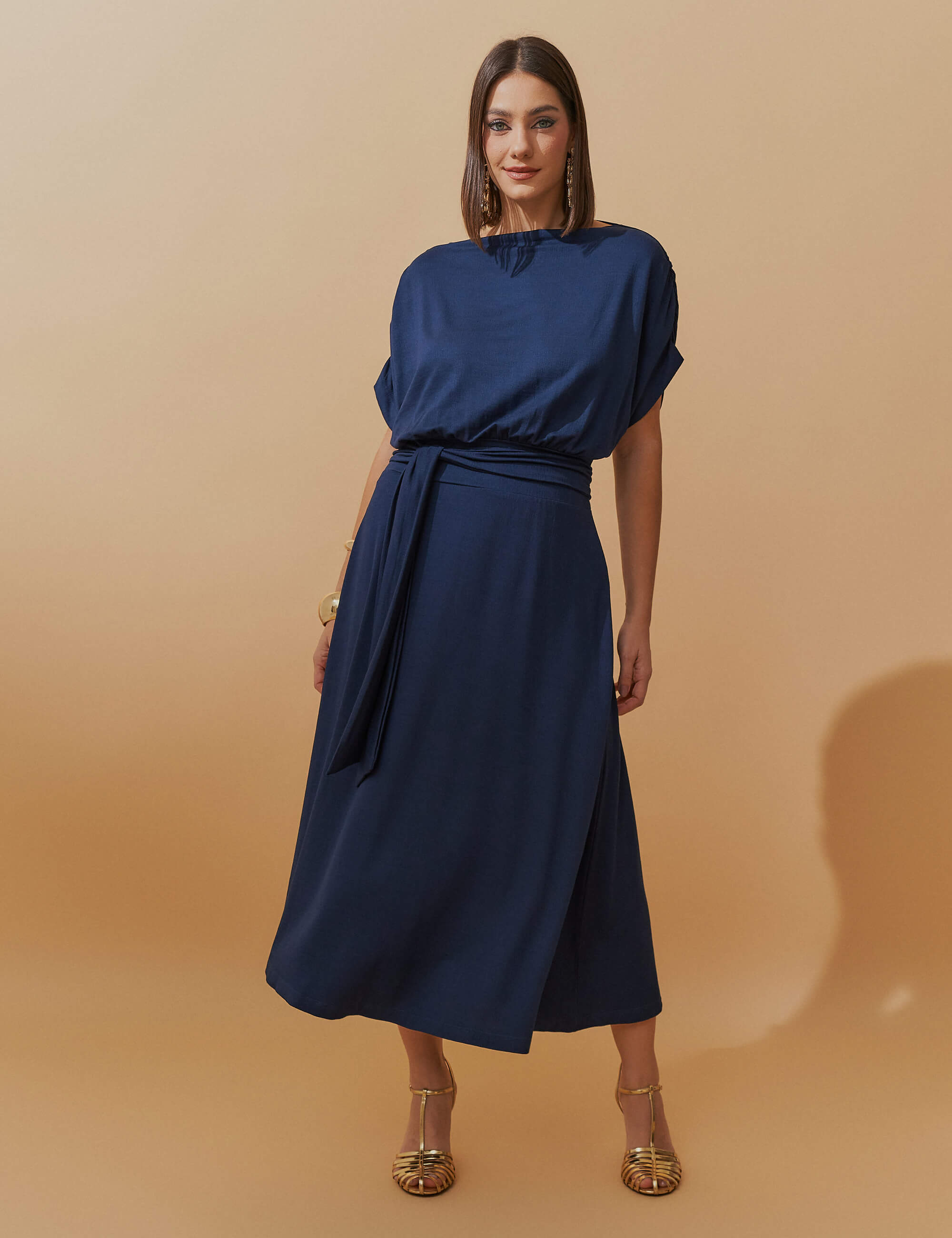 Vestido Vicenza Areli Azul Marinho
