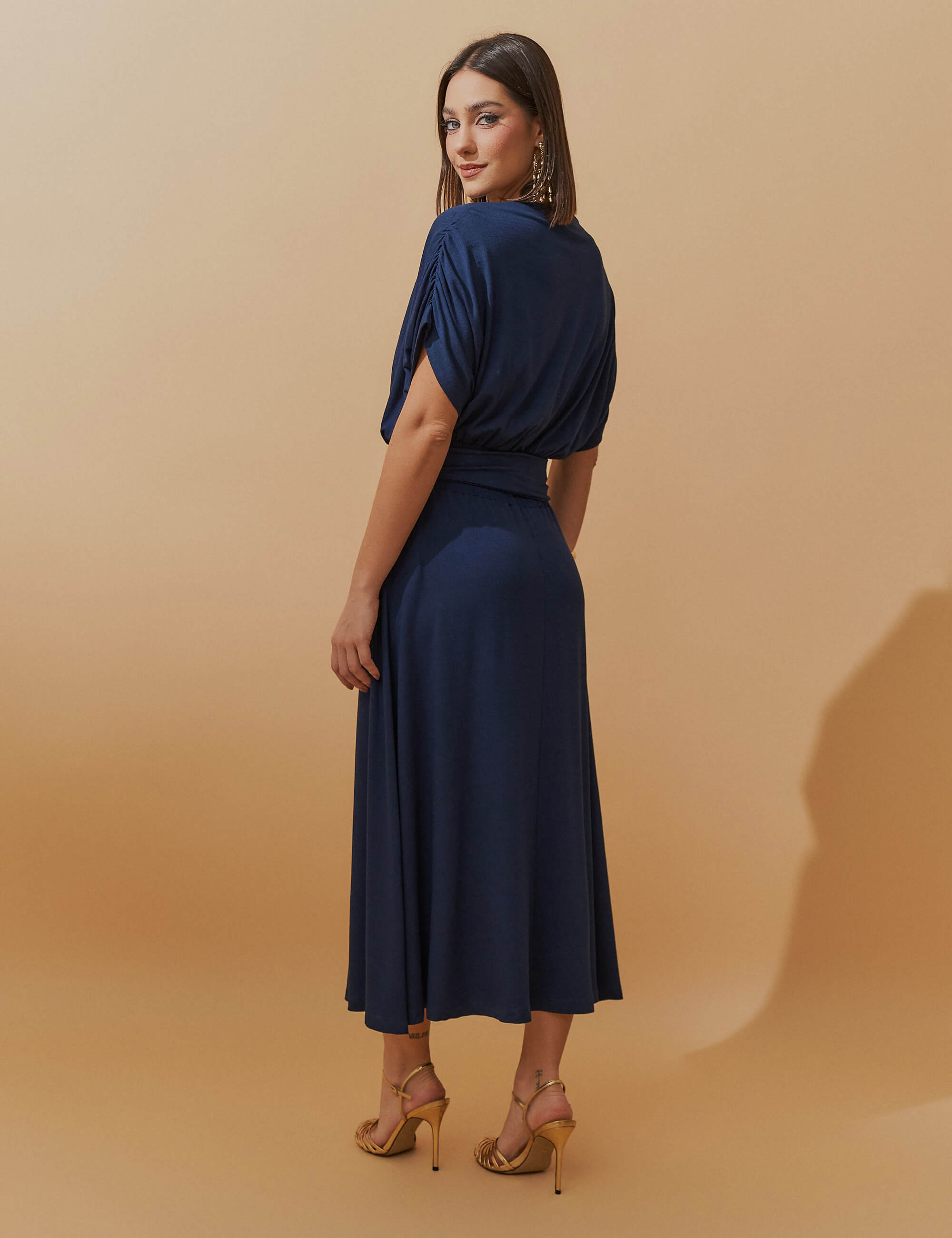 Vestido Vicenza Areli Azul Marinho