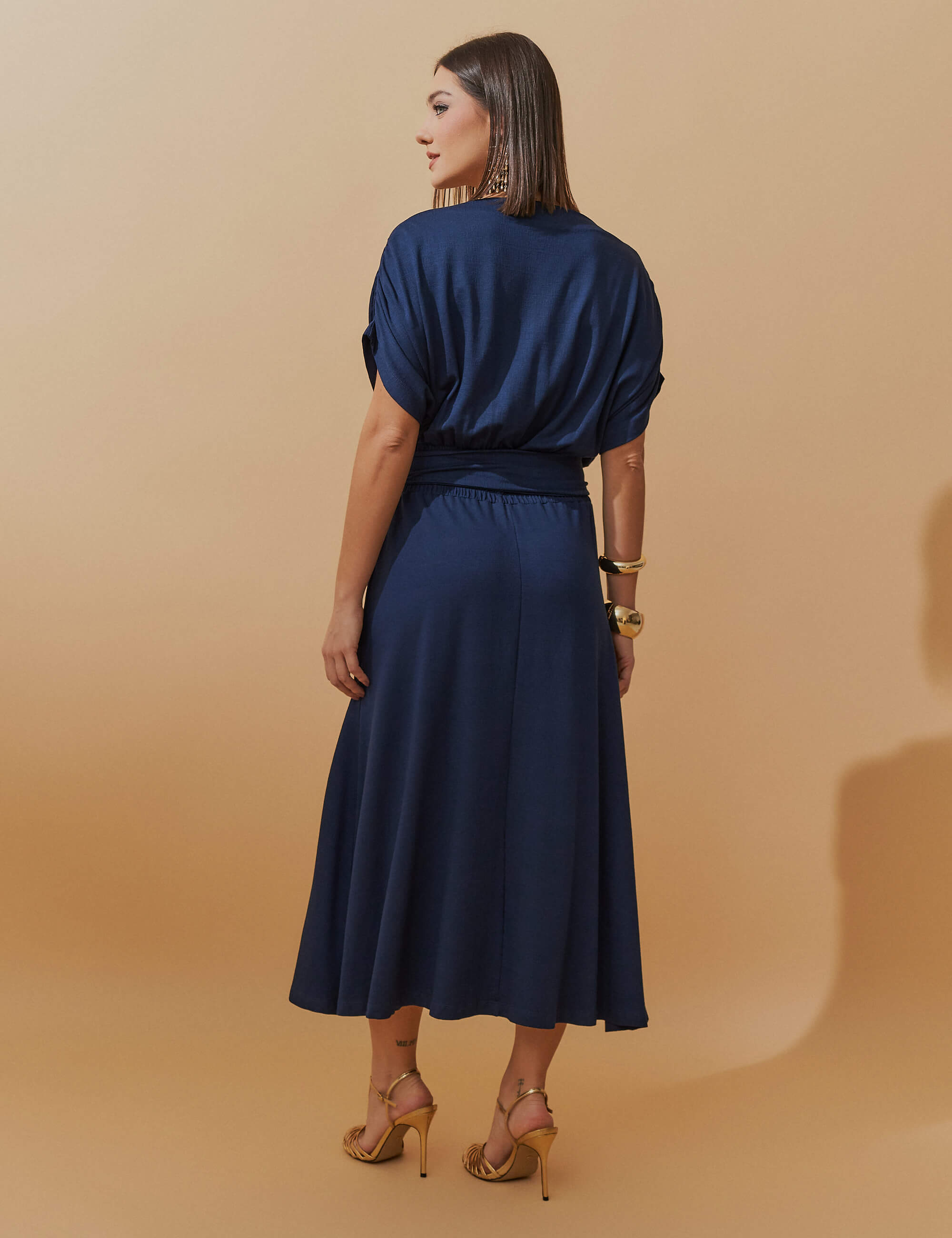 Vestido Vicenza Areli Azul Marinho