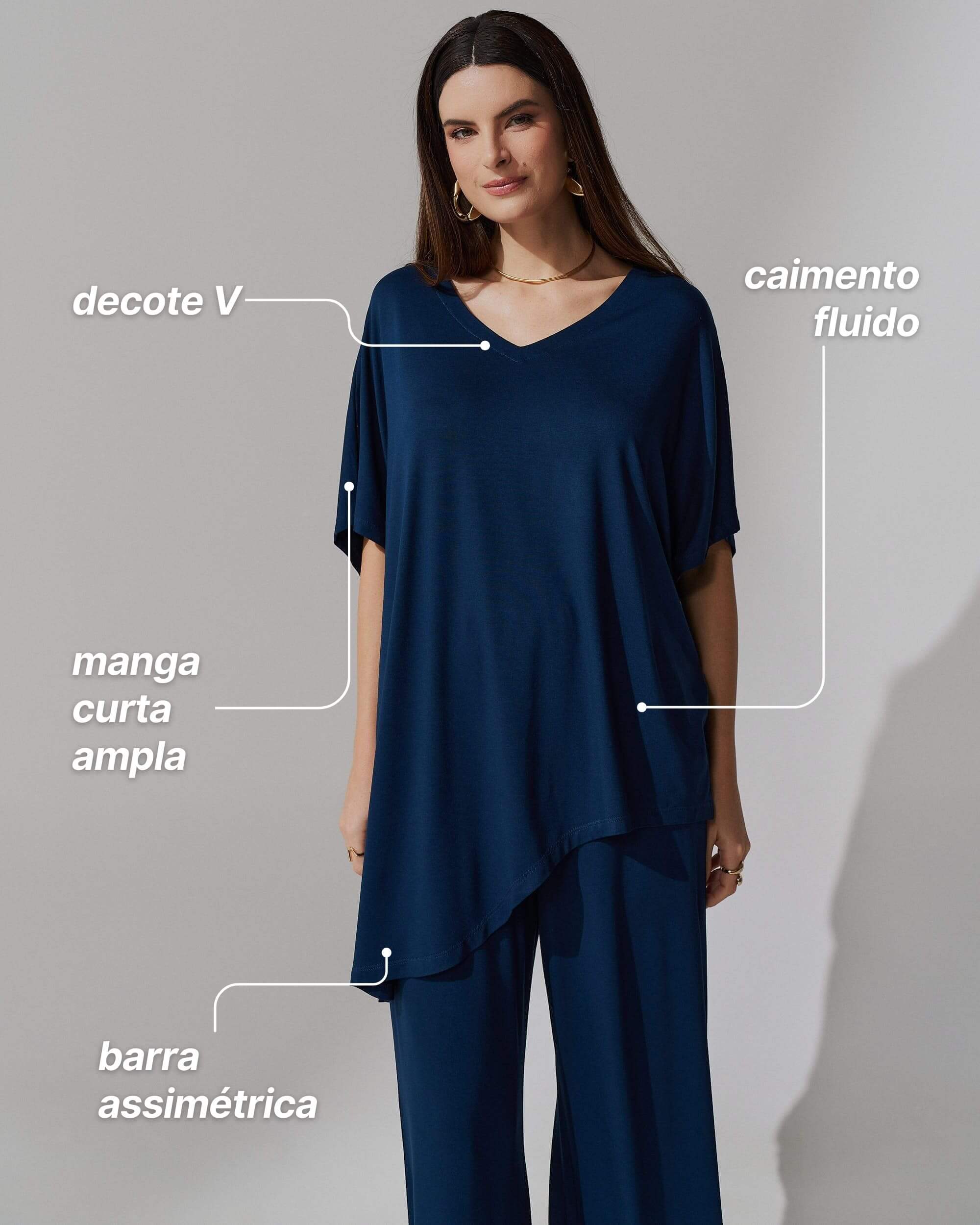 Conjunto Anara Azul Marinho