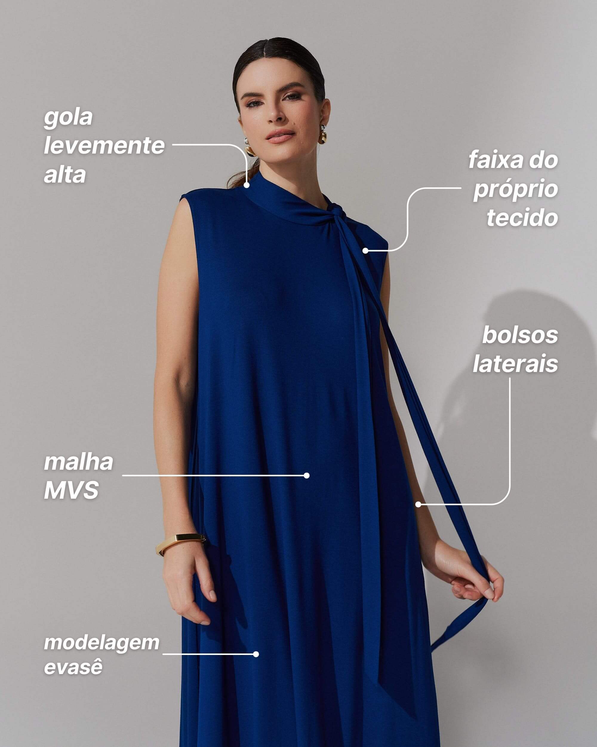 Vestido Aurea Azul Profundo