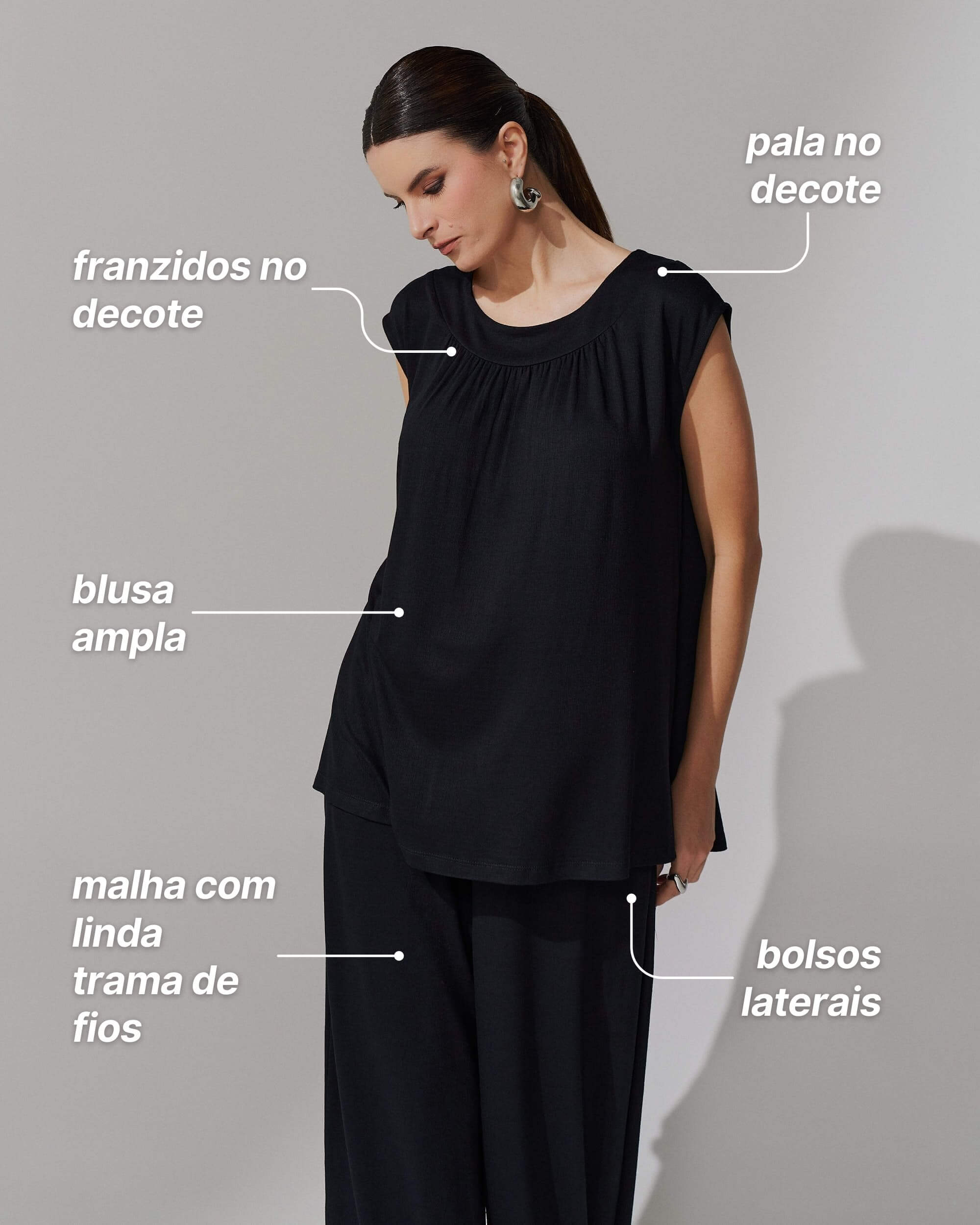 Conjunto Vicenza Amaria Preto