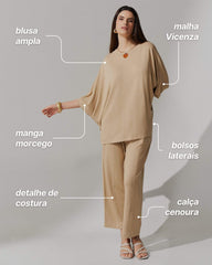 Conjunto Vicenza Acelia Bege MPB