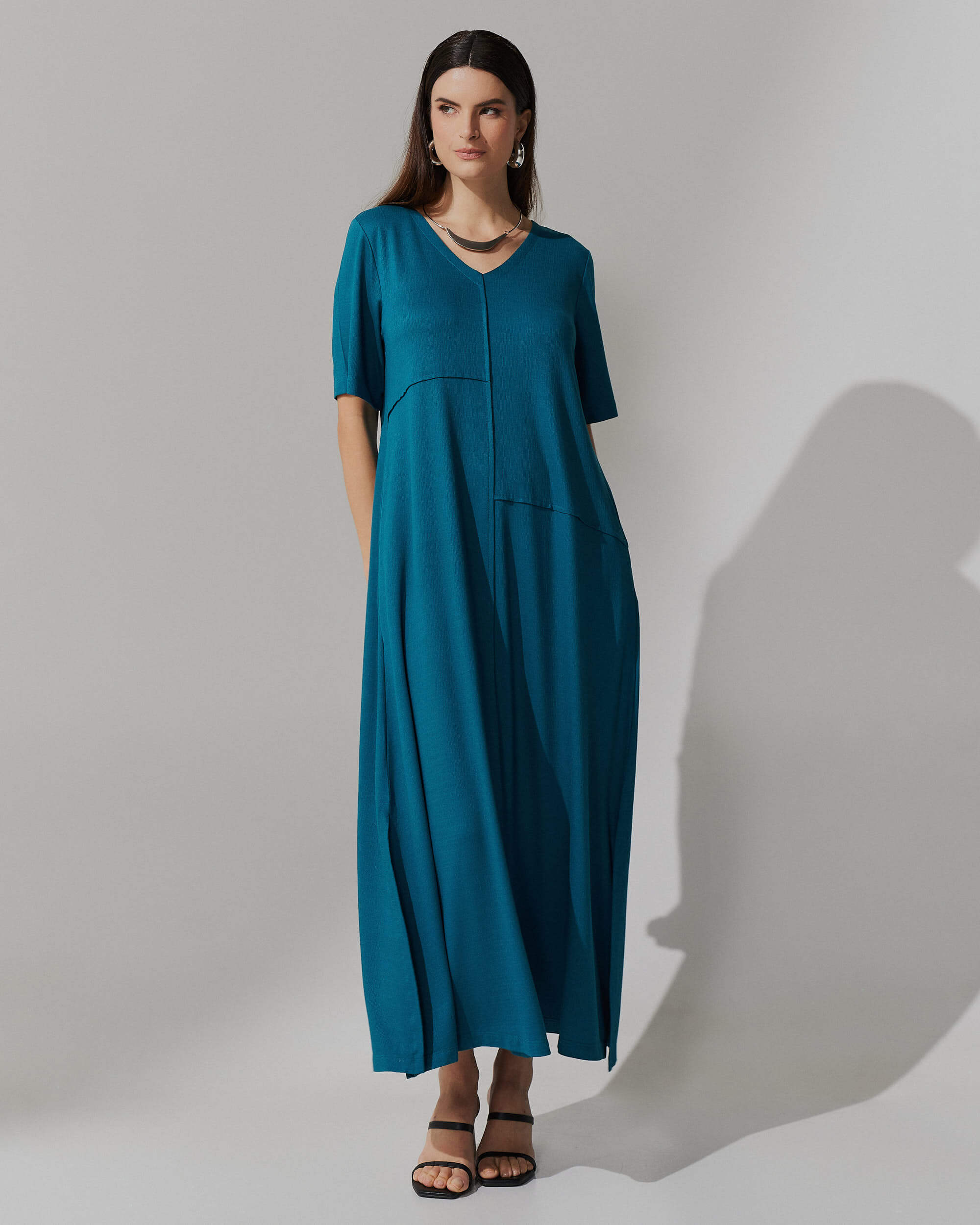 Vestido Vicenza Alinda Azul Gótico