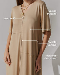 Vestido Vicenza Alinda Bege MPB