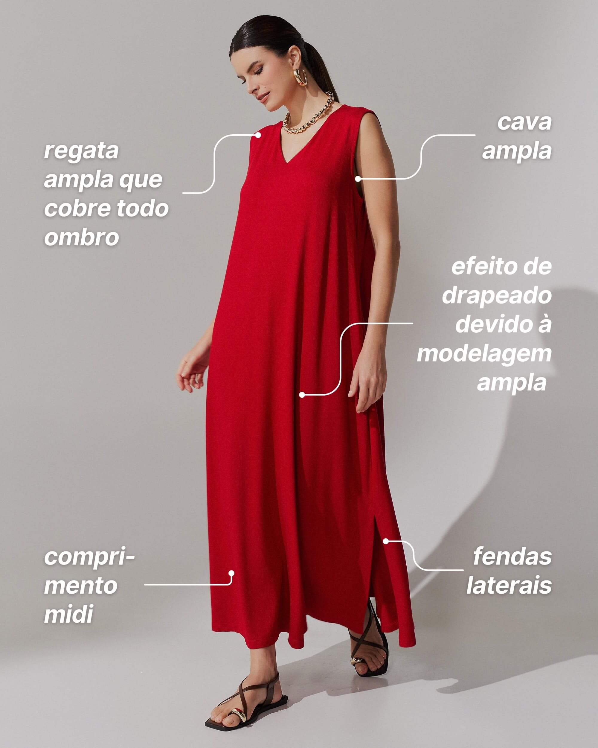 Vestido Vicenza Astela Vermelho