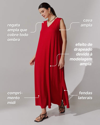 Vestido Vicenza Astela Vermelho