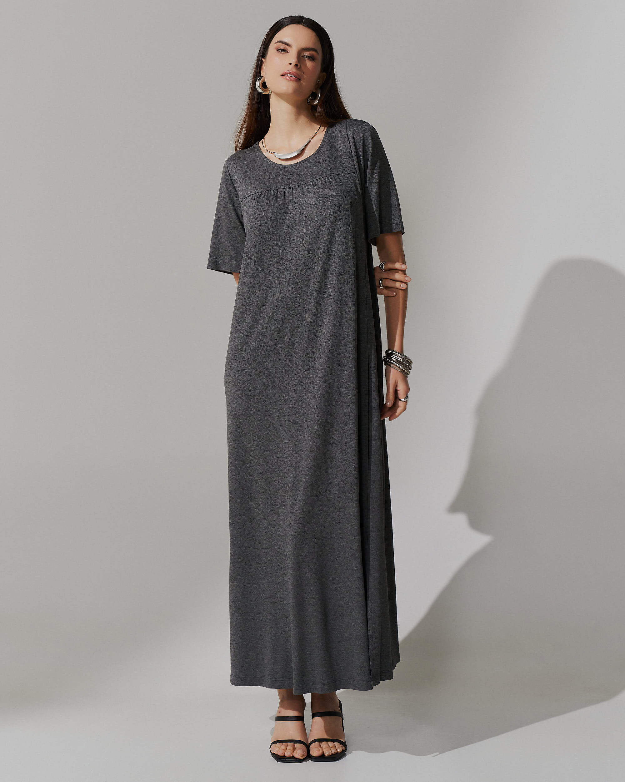 Vestido Vicenza Ashira Mescla Escuro
