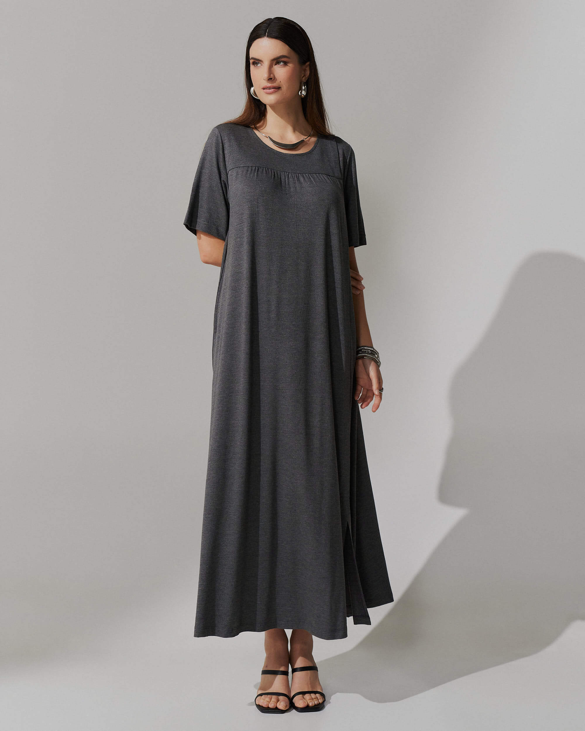 Vestido Vicenza Ashira Mescla Escuro