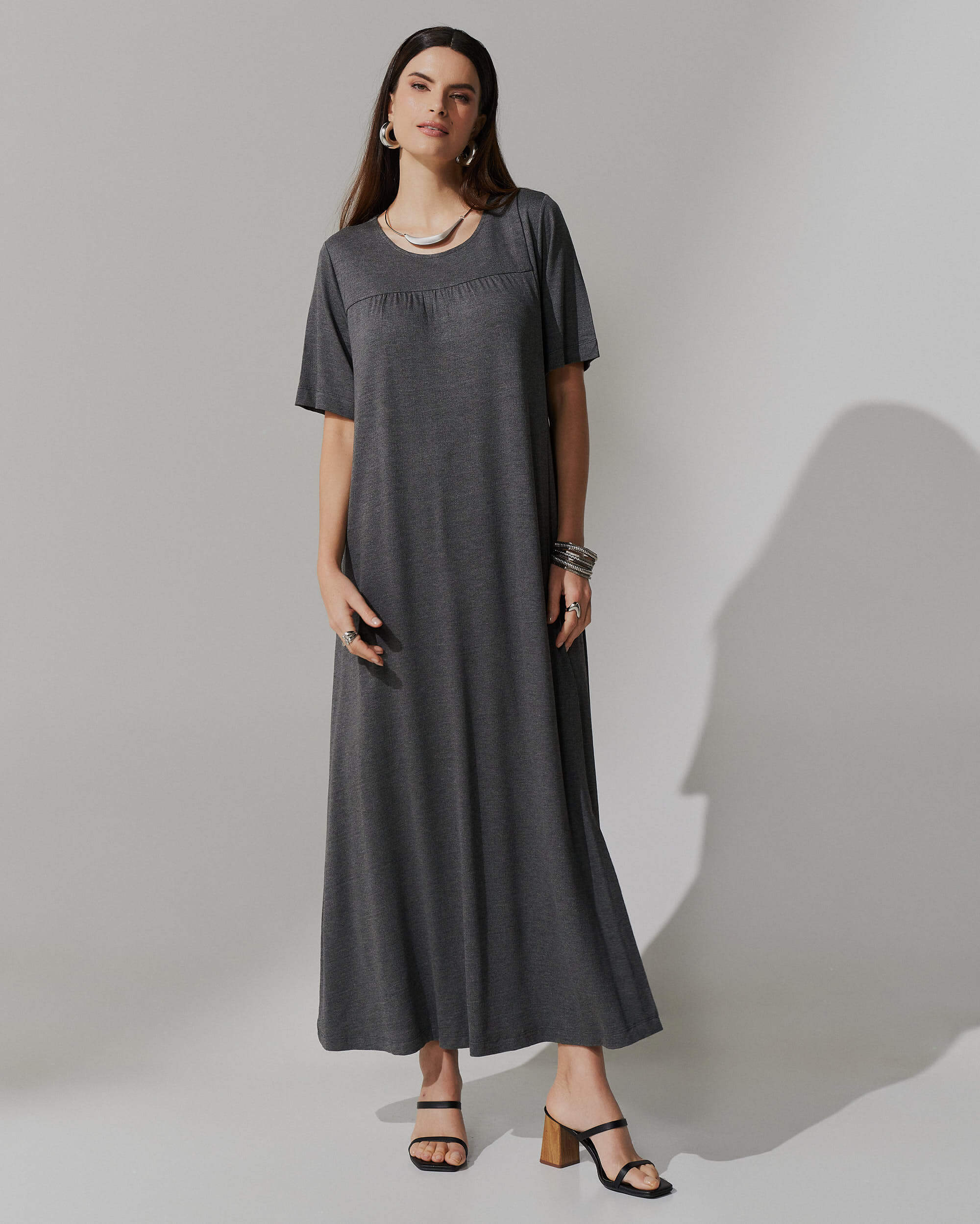 Vestido Vicenza Ashira Mescla Escuro