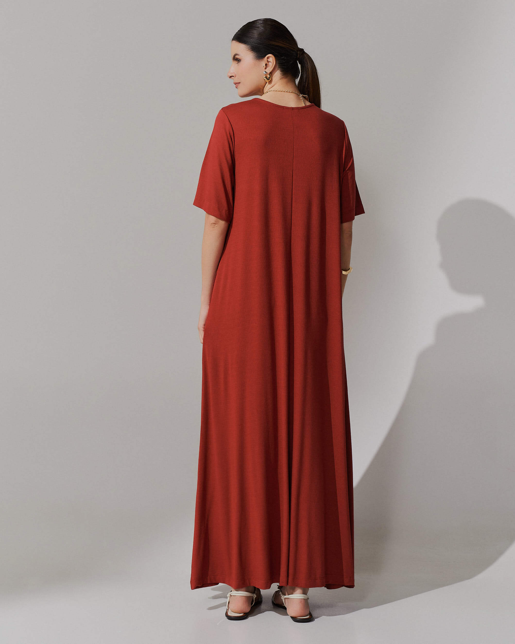 Vestido Vicenza Ashira Marrom Galápagos