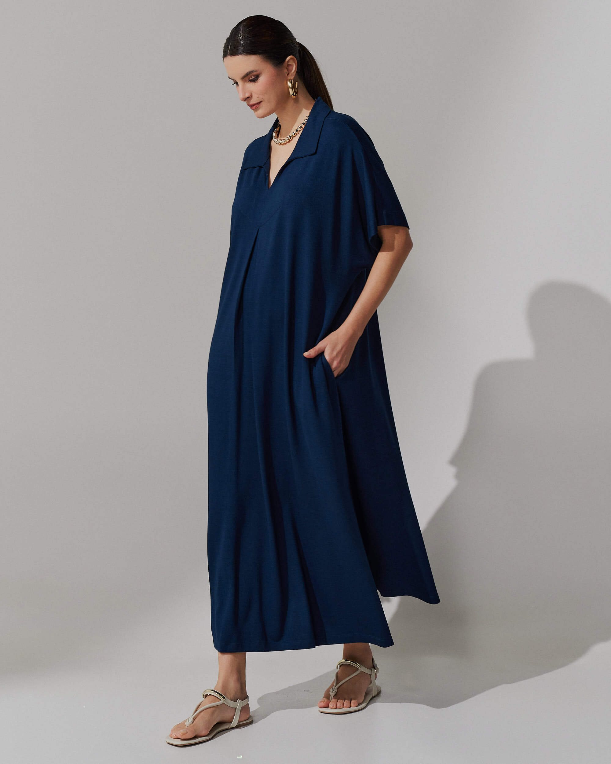 Vestido Vicenza Anne Azul Marinho