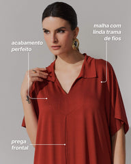 Vestido Vicenza Anne Marrom Galápagos