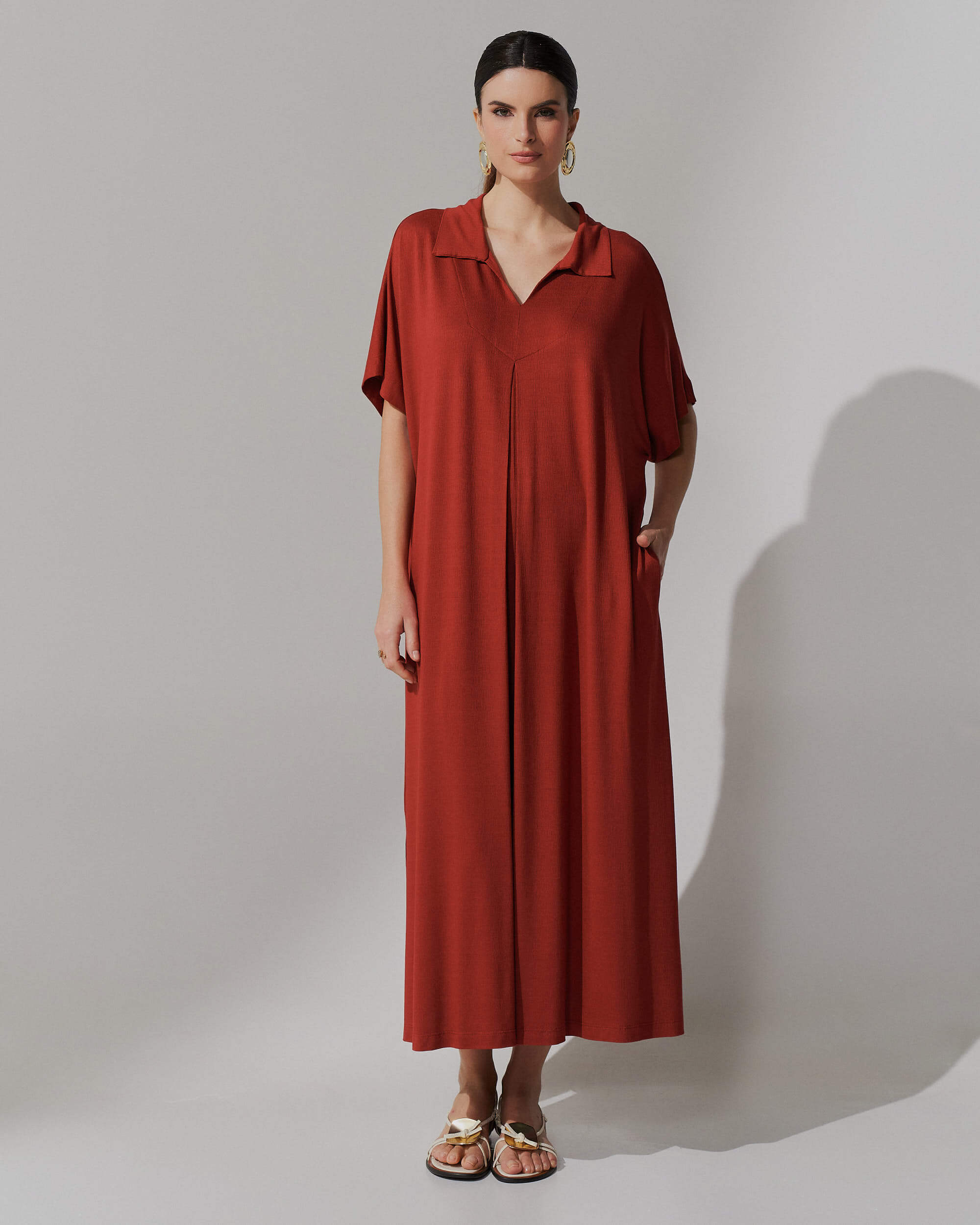 Vestido Vicenza Anne Marrom Galápagos