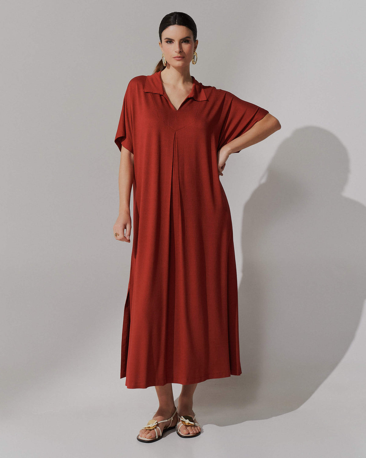 Vestido Vicenza Anne Marrom Galápagos