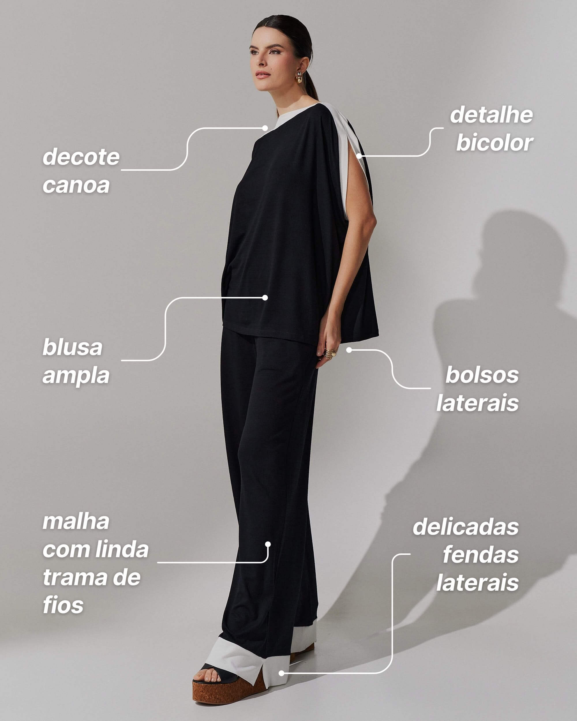 Conjunto Vicenza Afine Preto