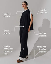 Conjunto Vicenza Afine Preto