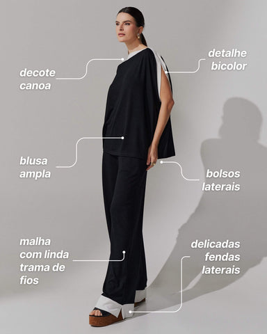 Conjunto Vicenza Afine Preto
