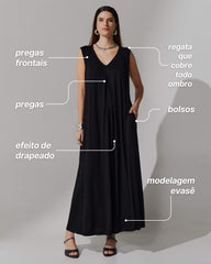 Vestido Agnela Preto