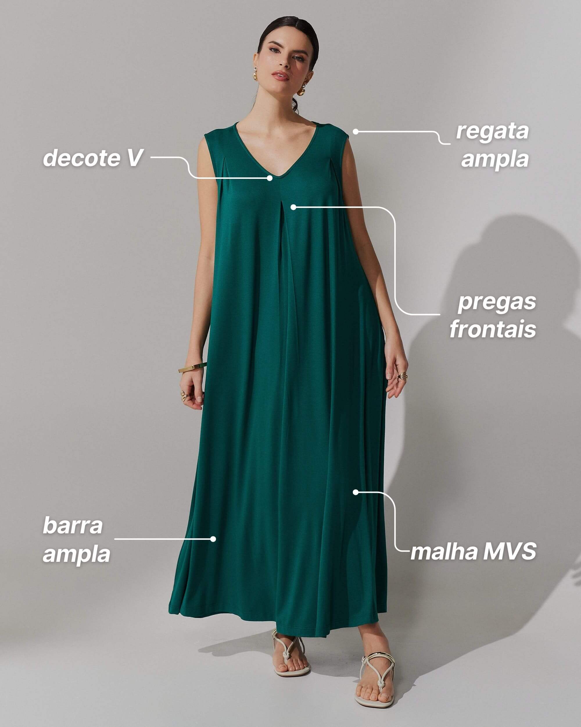 Vestido Agnela Verde Castanheira